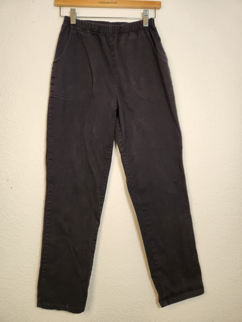 Vintage D&Co. Denim + Company Black Elastic-Waist Casual Jeans, Size XS